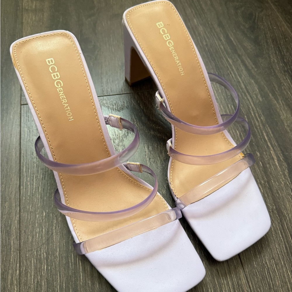 BCBGeneration Lavender Strappy Heels